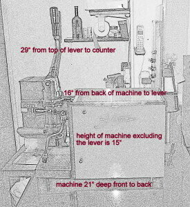 spring lever exploded view of dimensions